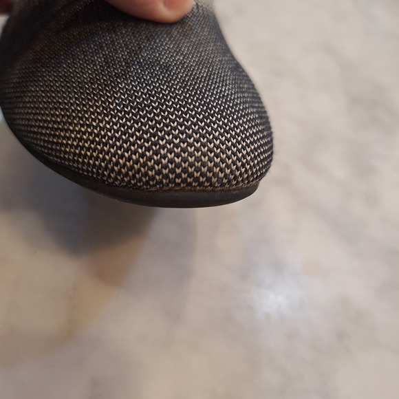 Rothy's Birdseye Round Toe Flats Sz 12 Black White Knit Ballet Shoes Washable - Picture 8 of 8